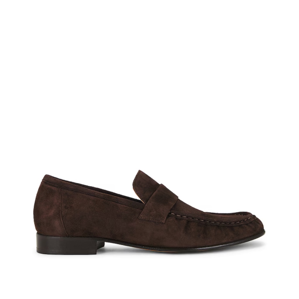 Mansur Gavriel Ruched Loafer In Espresso Size 36